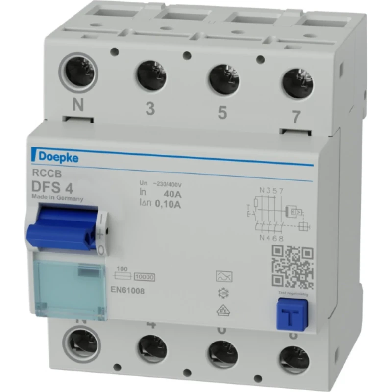 Doepke DFS4 Aardlekschakelaar 4p 40A 0.1A type A 09135901