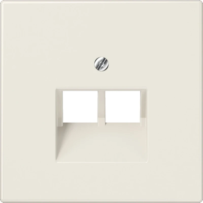 Jung LS range centraalplaat ls990 UAE/IAE 2 connectoren Zonder label wit LS969-2UA