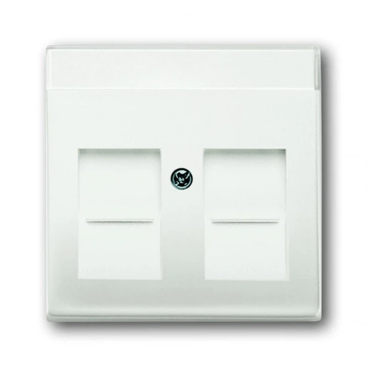 ABB Busch-Jaeger Future Centraalplaat Jack plug Centraalplaat 2 connectoren Met label wit 2CKA001710A3887