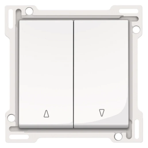 Niko Original bright white 2 halve toetsen drukknop voor rolluiken inbouw Glanzend Wit 111-65914