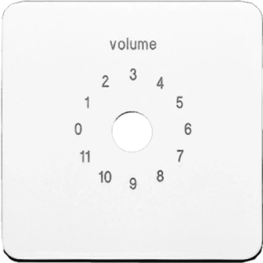 Jung CD range centraalplaat volume regelaar cd500 Centraalplaat 1 connector Zonder label wit 594-8