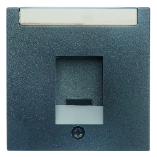 Hager berker S.1/B.3/B.7 centraalstuk + stofwerend koppelstuk Modular-Jack Centraalplaat 1 connector Met label antraciet 11701606
