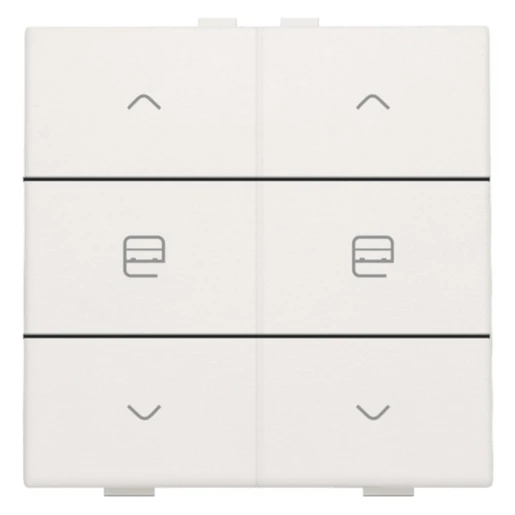Niko Home Control Bediening motorsturing 6-voudig wit inbouw IP20 RAL 9010 101-51036