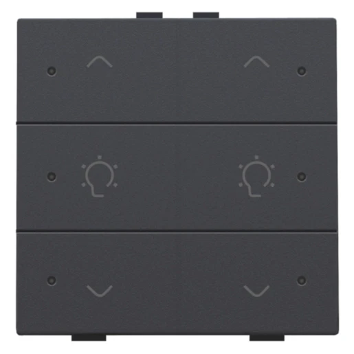 Niko Home Control Bediening dimming 6-voudig antraciet inbouw IP20 122-52046