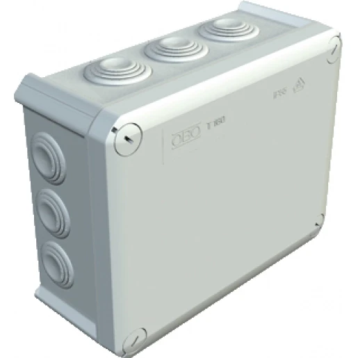 OBO Kabeldoos met rode deksel m25 en m32 16mm2 500v ip66 190x150x77 pp/
