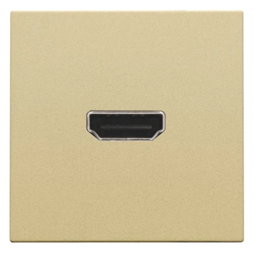 Niko centraalplaat- (onderdeel) HDMI Centraalplaat 1 connector Zonder label goud 221-69417