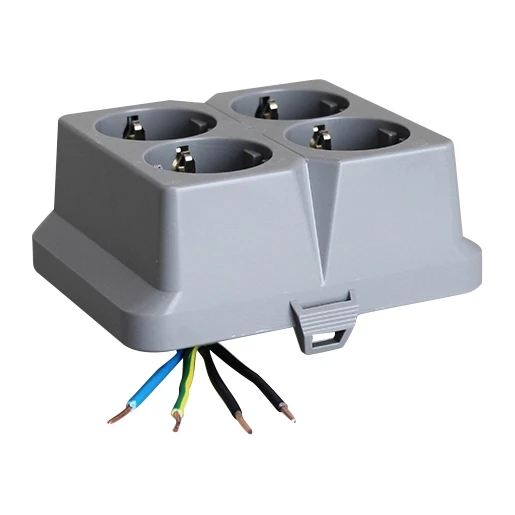 Attema AK2-C4 Deksel met viervoudige contactdoos grijs (RAL 7037)