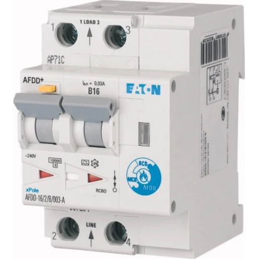 Eaton Vlamboogbeveiligings component AFDD 16A 2P B-KAR 10MA