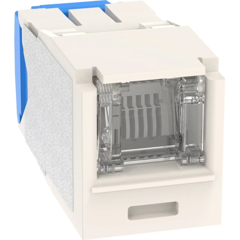 Panduit Spring Shuttered Jack Cat6A WH EA