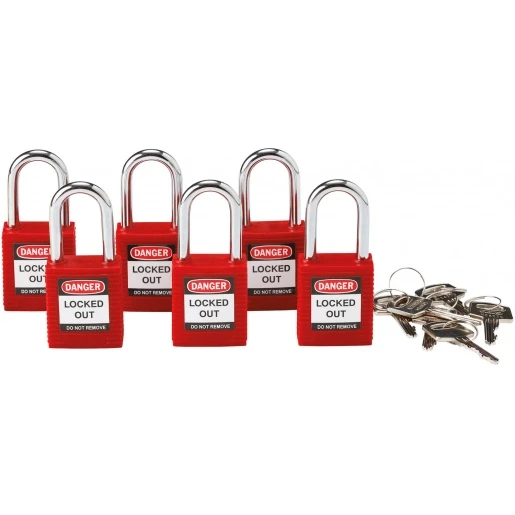 Bizline Nylon compacte hangsloten + aluminium beugel (6) Aluminium BIZ 230116