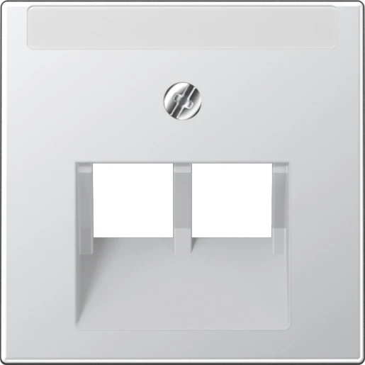 Jung A range afdekking centraalplaat a(s)500 a(s)500 UAE/IAE 2 connectoren Met label aluminium A569-2NAPLUAAL