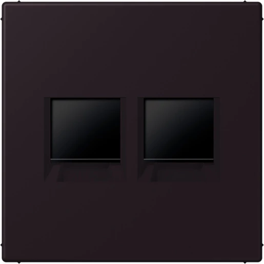 Jung LS range Afdekking centraalplaat AMP Radiall LC4320E Modular-Jack 2 connectoren Zonder label LC1969-2WE248