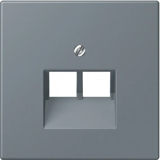 Jung LS range Afdekking centraalplaat 4320H UAE/IAE 2 connectoren Zonder label LC969-2UA251