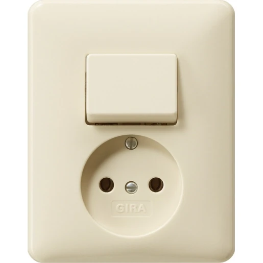 Gira Standaard 55 combinatie wandcontactdoos wis + ra voor afdekplaat inbouw Wisselschakelaar wit IP20 047601
