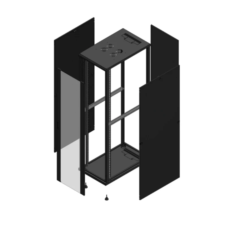 Gigamedia Vloer patchkast AV enkel VER AR enkel TOL 19" 47HE 600x1000mm Zwart GGM 7047610PVSPTS