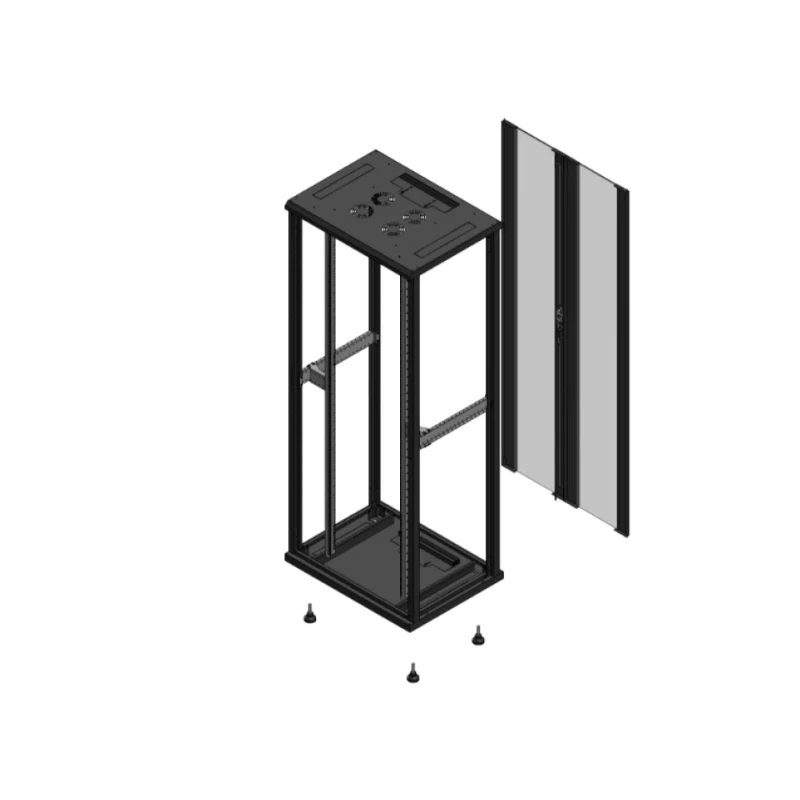 Gigamedia Vloer patchkast SP AR dubbel VER EX 19" 42HE 800x600mm Zwart GGM 704286SPPVDEX