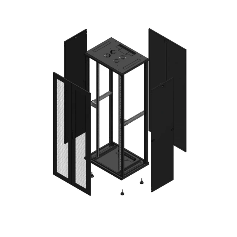 Gigamedia Vloer patchkast AV dubbel PER AR dubbel TOL 19" 42HE 800x600mm Zwart GGM 704286PPDPTD