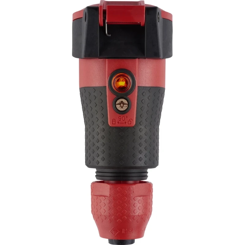ABL Professional koppeling SCHUKO Elamid-2K rood zelfsl.Klapdeksel