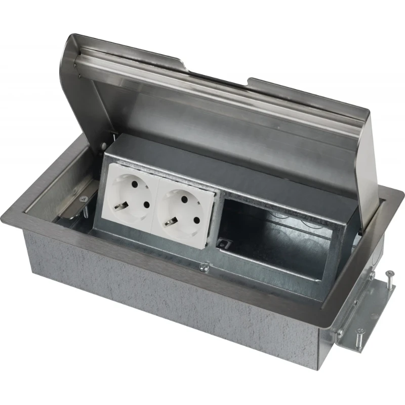 OCS Servicebox 3.0 2x 230V RA + 2x leeg RVS deksel
