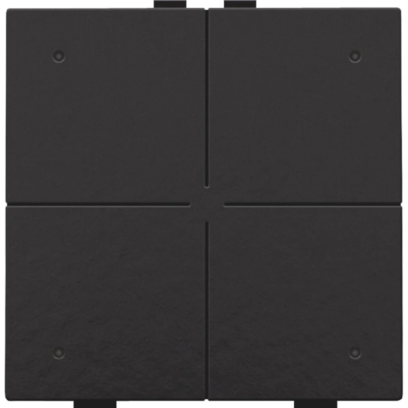 Niko Drukknop met led en comfortsensoren Home Control 4-voudig zwart inbouw 200-52204