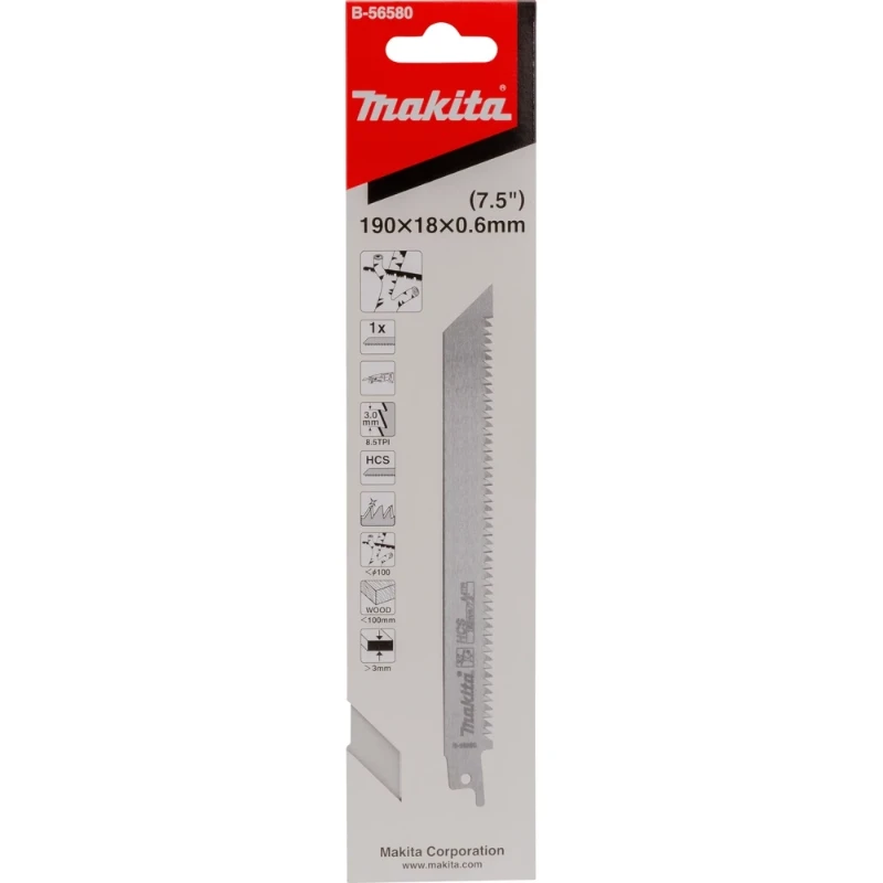 Makita Reciprozaagblad levend hout hout kunststof non-ferro metalen B-56580