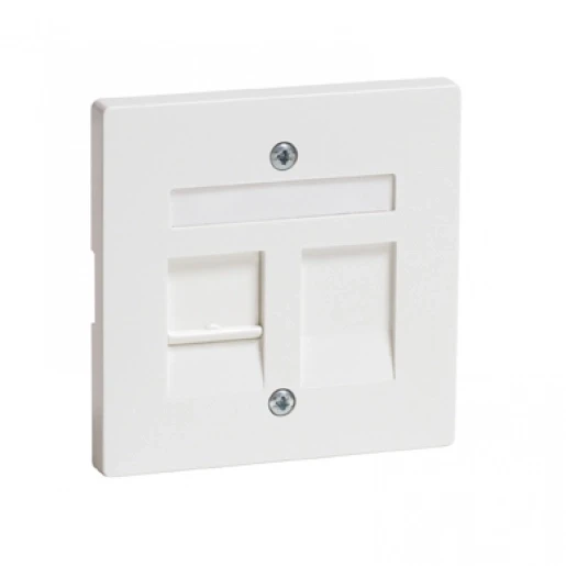 Peha Dialog Afdekking draagframe 600 MJ1 tot 600MJ12 Modular-Jack 1 connector Met label wit 00801811