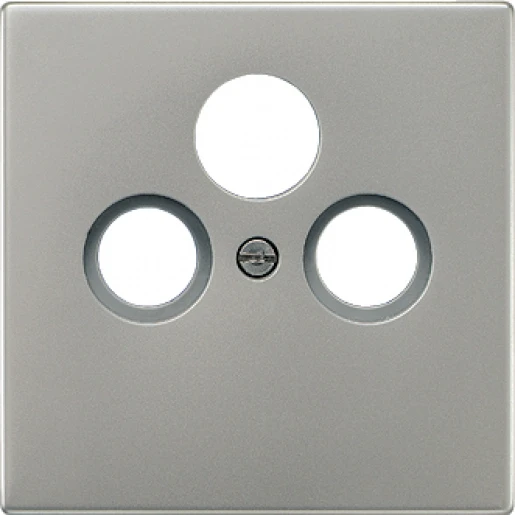 Jung LS range Centraalplaat CAI-contactdozen Satelliet 1 connector MetaalZonder label aluminium AL2990SAT