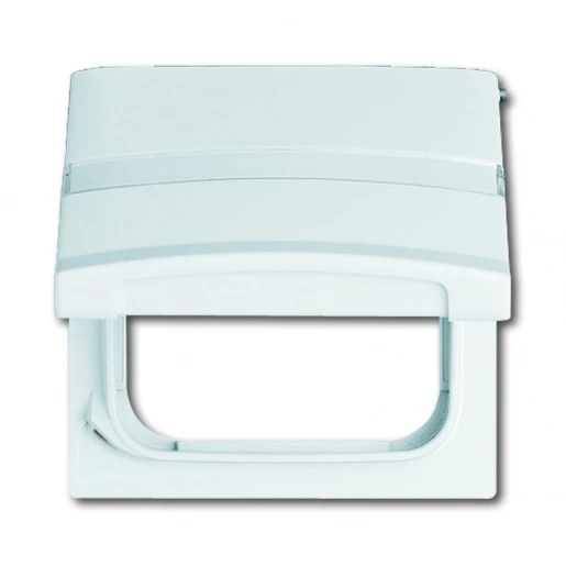ABB Busch-Jaeger centraalplaat + kd verloop si ip44 70x34x70mm Met tekstveld klapdeksel wit RAL 1013 2CKA001710A2280