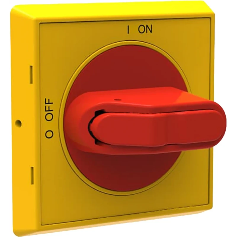 ABB Bedieningsknop rood/geel IP65 klik-montage vergrendelb. (te overbr.)