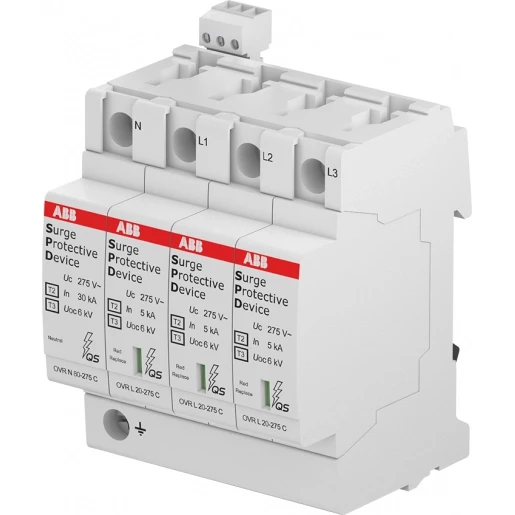 ABB Overspanningsbeveiliging Type 2 3P+N Cardridge vervangbaar
