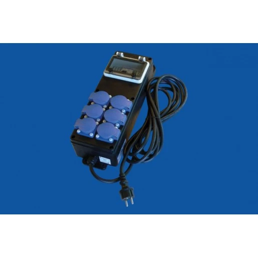 Hateha VERDELER RUBBER TYPE ERGO IP44 V.V.5M KABEL MET SCHUKO CONTACTSTOP