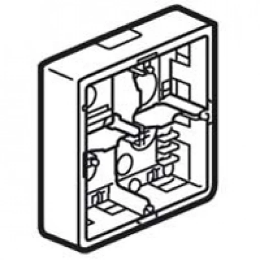 Legrand Mosaic Opbouwbehuizing + dimmer 1-voudig 10 module wit Horizontaal 080274