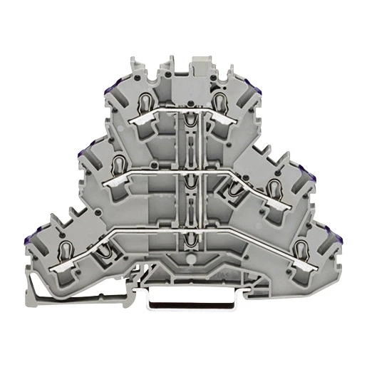 Wago Serie 2002 Verbindingsrijgklem 0,75-4mm² eendr. 0,25-2,5mm² meerdr. Grijs