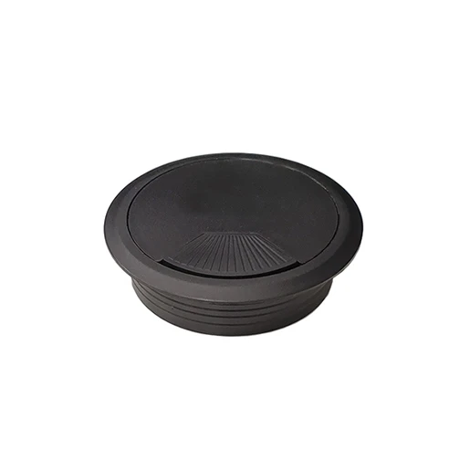 Indesq bureaudoorvoer kabeldoorvoer zwart 70x70x25mm kunststof 90.45005