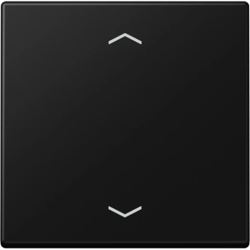 Jung A range stuurafdekking symbool pijl a500 enkelvoudig Mat zwart RAL 9005 A1700BFPSWM