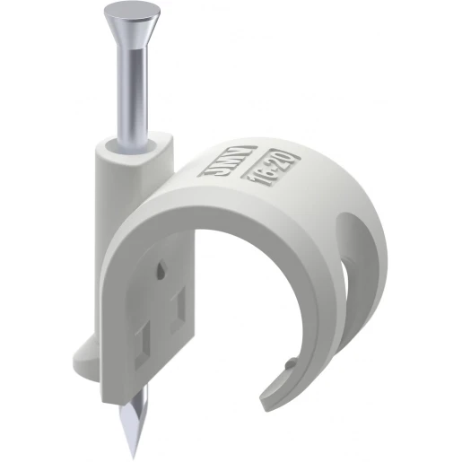 JMV Spijkerclip halogeenvrij voor gladde- en flexbuis,16-19/20mm naturel in emmer