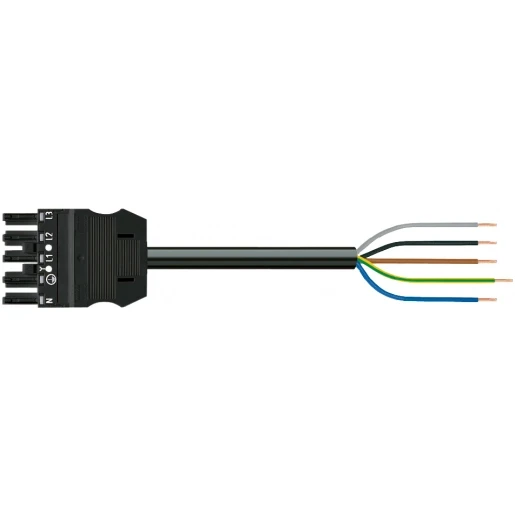 Wago SERIE 771 Patchkabel gebouwinstallatie 5p Contrastekker (female) Vrij kabeluiteinde 3000mm