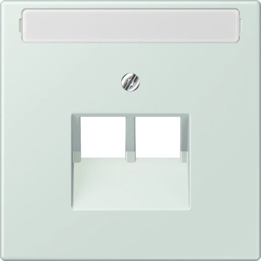 Jung LS range Afdekking centraalplaat LC32034 UAE/IAE 2 connectoren Met label LC969-2NAUA215