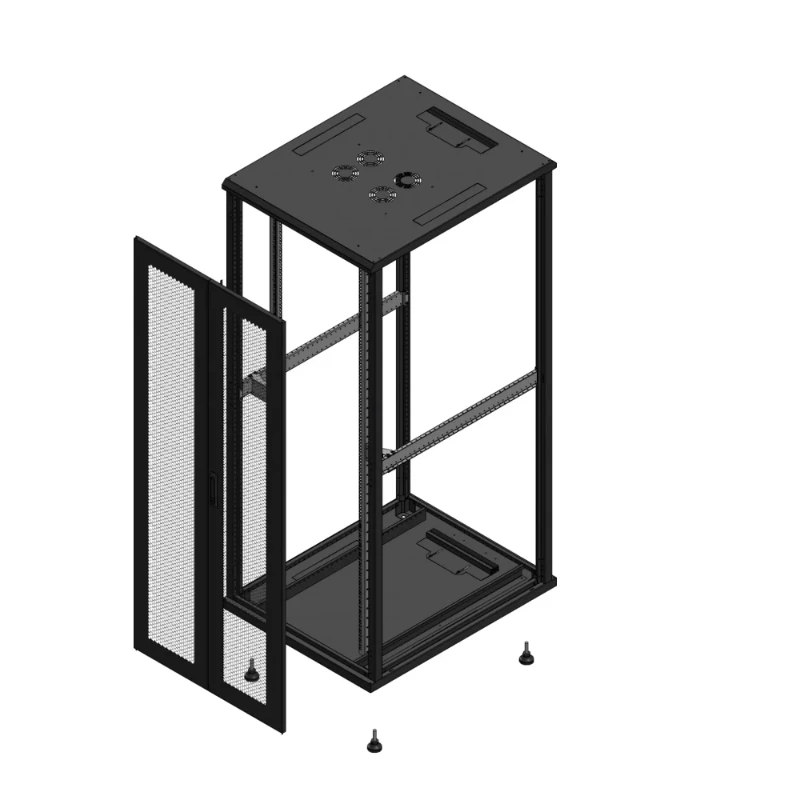Gigamedia Vloer patchkast AV dubbel PER SP EX 19" 42HE 800x1000mm Zwart GGM 7042810PPDSPEX