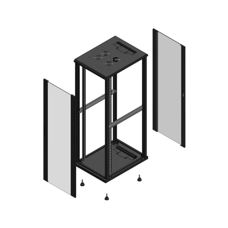 Gigamedia Vloer patchkast AV enkel VER AR enkel VER EX 19" 36HE 600x800mm Zwart GGM 703668PVSPVSEX