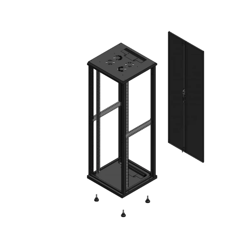 Gigamedia Vloer patchkast SP AR dubbel TOL EX 19" 36HE 600x600mm Zwart GGM 703666SPPTDEX
