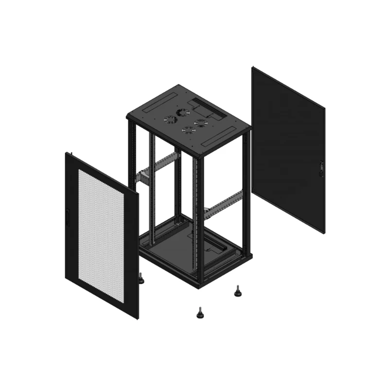 Gigamedia Vloer patchkast AV enkel PER AR enkel TOL EX 19" 26HE 800x600mm Zwart GGM 702686PPSPTSEX