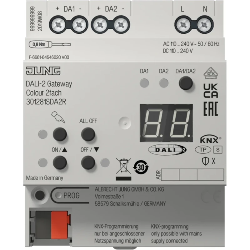 Jung knx dali-2 gateway colour 2-v