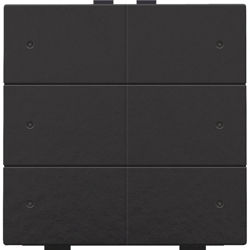 Niko Drukknop met led en comfortsensoren Home Control 6-voudig zwart inbouw 200-52206
