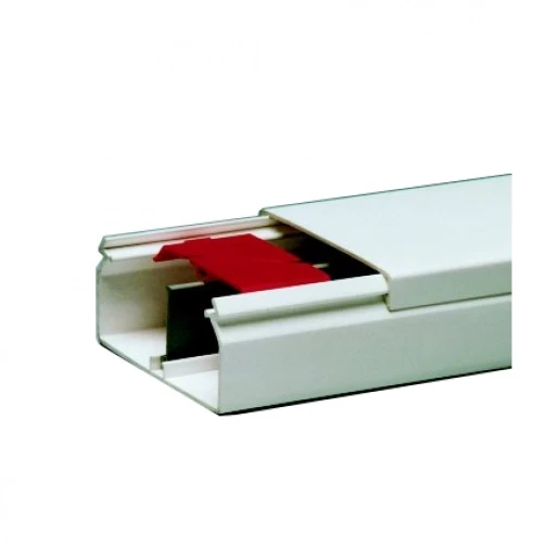 Attema Kabelkoker 2000x90x40mm PVC Bodemperforatie met deksel wit RAL 9010 AT2342