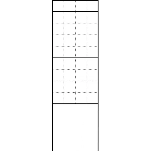 Siedle Brievenbus + paal Vrijstaand aluminium 4 modules 1344mm 200039363-00