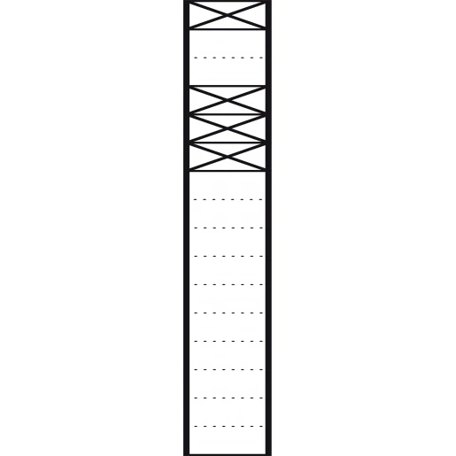 Siedle Communicatiezuil Vrijstaand aluminium 4 modules 1644mm 200039591-00
