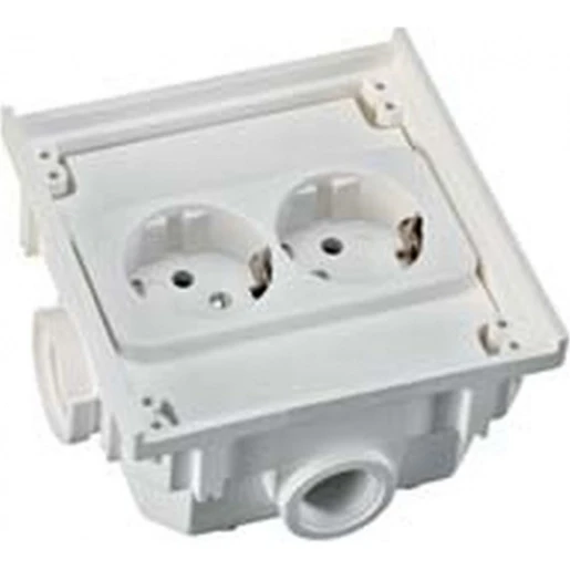 ABL Schuko Onderbak + 2-voudig contactdoos 250V 16A IP20 wit 1632-602