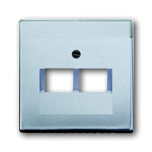 ABB Busch-Jaeger Future Centraalplaat datadoos RJ45 Jack plug Centraalplaat 2 connectoren Met label aluminium 2CKA001710A3610
