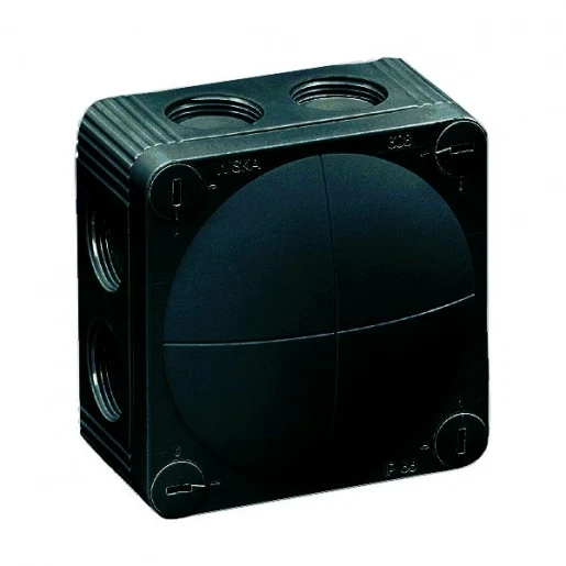 Wiska Kabeldoos 85x85mm membraan-en wartelinvoer M20x1,5 zwart